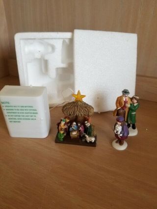 Dept 56 Christmas In The City Series " Visiting The Nativity " - No Box