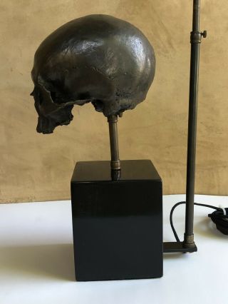Blackman Cruz Bronze Skull Table Lamp - Gothic Steampunk Industrial Lighting 5