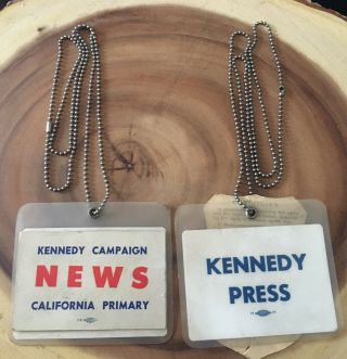Kennedy Campaign Press Passes 1968 California Primary 9