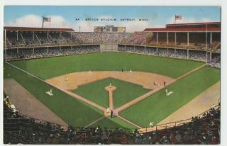 1930s Briggs Baseball Stadium Detroit Michigan Home Of Detroit Tigers
