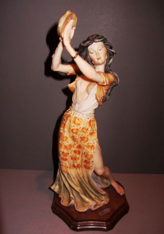 Vintage Capodimonte Giuseppe Armani " Gypsy Dancer Girl " Figurine Statue 14 "