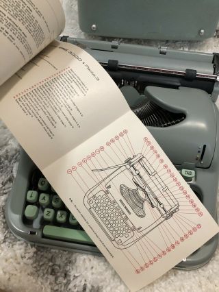 Vintage Hermes 3000 Portable Typewriter and Case - Mid Century 6