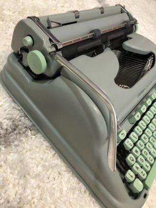 Vintage Hermes 3000 Portable Typewriter and Case - Mid Century 9