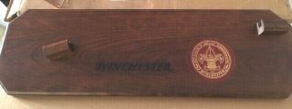 Nib Winchester Boy Scouts Of America Commemorative Rifle Wood Display Rack,  1985