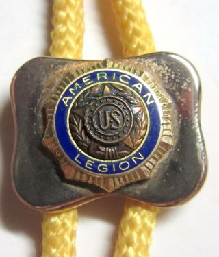 Vintage Bolo Tie With Small American Legion Clasp