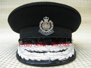 Obsolete British Colonial Royal Hong Kong Police Commissioner Visor Cap & Badge 2