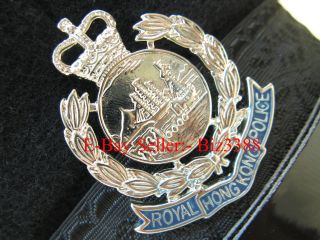 Obsolete British Colonial Royal Hong Kong Police Commissioner Visor Cap & Badge 5