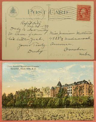 Dr Who 1919 State Normal School Spearfish Black Hills South Dakota Sd 36736