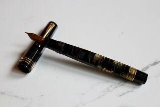 Extra Lucens Black Celluloid Fountain Pen - 265/331