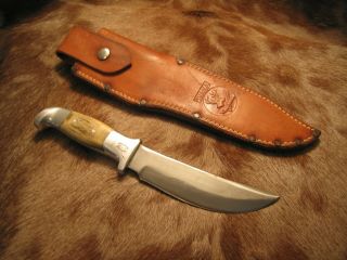 R H Ruana Custom 17a Knife 6 " Blade 1944 - 62 Little Knife Stamp R H Ruana Sheath