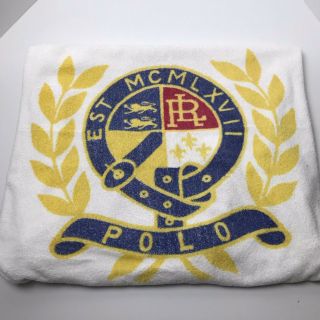 Vintage Polo Ralph Lauren Unicrest Towel 90s Crest Rare