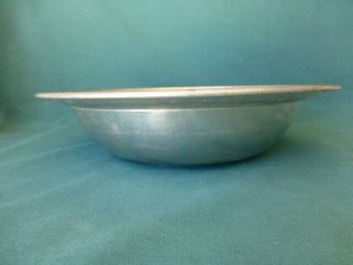 Large Antique Silver Plated Pewter Basin Or Bowl