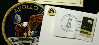 Vintage Apollo 11,  Launch Spectator Badge,  Permit,  Postmarks,  Pins,  Patch 4