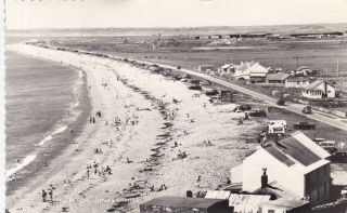 Dinas Dinlle - The Beach,  People & Cars - Real Photo By Valentine 