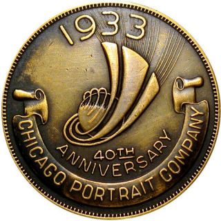 1933 Chicago Illinois Good Luck Swastika Token World 