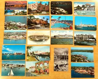 19 Postcards All & Old Princess Hotel Hamilton Bermuda Swimming Pool 1926 - 75