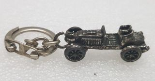 Rare Keychain Metal Old Antique Car Auto Miniature Model