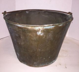 Antique Copper Apple Butter Kettle Bucket