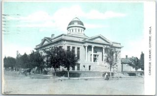 Guthrie,  Oklahoma Postcard Carnegie Library Building K.  C.  Pc Co.  1909 Cancel