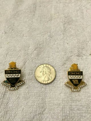 Set Of 2 Kappa Alpha Theta Lapel Pins Gold Plated Butterfly Clutch Back Rare