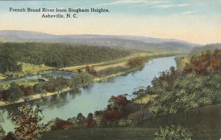 Asheville,  North Carolina,  1900 - 1910´s; French Broad River From Bingham Heights