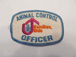 Ohio Hamilton Co Animal Control Dog Warden Patch Old Cheese Cloth
