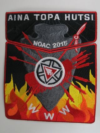 2015 Noac Centennial Oa Aina Topa Hutsi Lodge 60 Red Bdr 2pc Flap [s373]