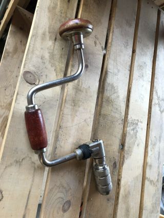 Antique STANLEY 4240 Brace Bit Hand Drill Auger • VINTAGE Woodworking Tools 2