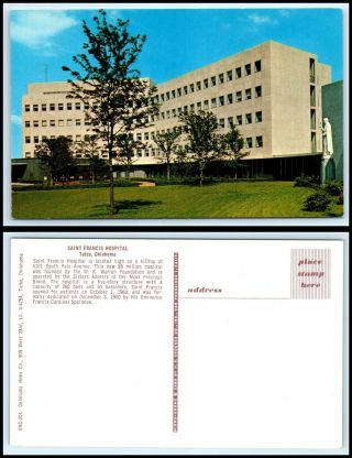 Oklahoma Postcard - Tulsa,  Saint Francis Hospital O15