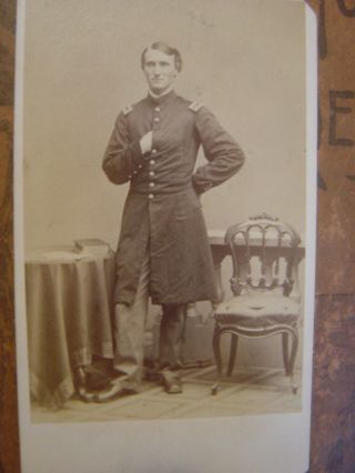 Identified Cdv Civil War Soldier From Massachusetts