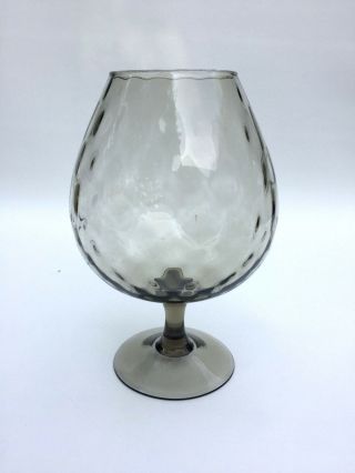 Vintage Glass Vase / Brandy Snifter In Smoke 1960 
