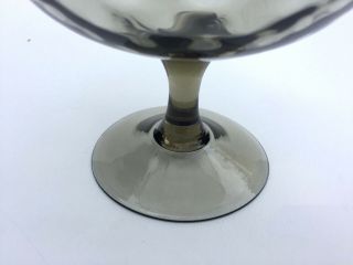 vintage glass vase / brandy snifter in smoke 1960 ' s 1970 ' s 2