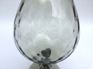 vintage glass vase / brandy snifter in smoke 1960 ' s 1970 ' s 3