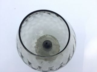 vintage glass vase / brandy snifter in smoke 1960 ' s 1970 ' s 5
