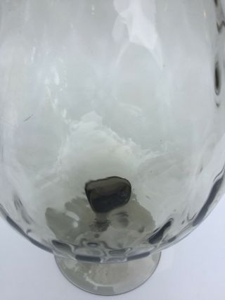 vintage glass vase / brandy snifter in smoke 1960 ' s 1970 ' s 6