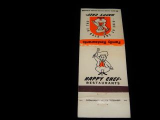 Vintage Matchbook,  MANKATO,  MINNESOTA,  MN,  The Happy Chef Family Restaurants 2
