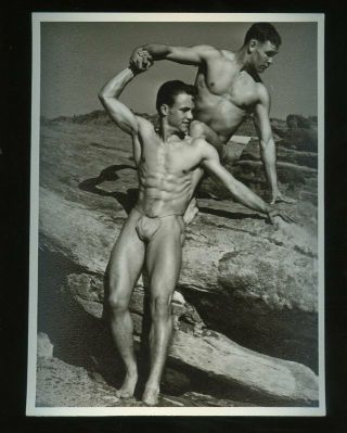 4 " X5 " Western Photography Guild Gay - Interest Body Builder Photo 13 - 6 - 8 Two Men