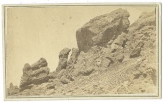 1867 Outdoor Scene Cdv By Charles W.  Carter,  Great Salt Lake,  Utah Territory