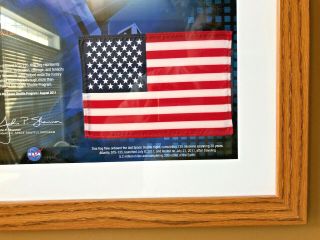 2011 NASA Space Shuttle Program STS - 135 Commendation with US Flag Flown in Space 3