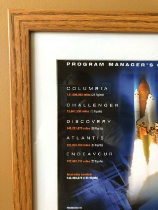 2011 NASA Space Shuttle Program STS - 135 Commendation with US Flag Flown in Space 5
