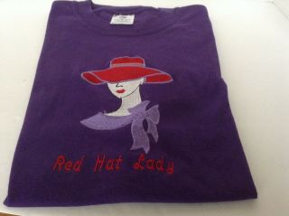 Red Hat Society T - Shirt Xl Jerzees 50 Cotton 50 Polyester