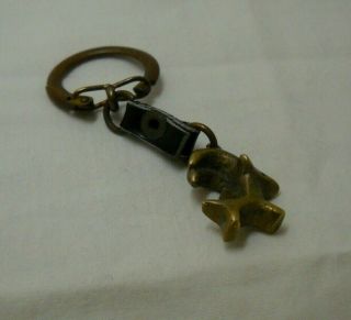 Vintage Miniature Brass Ram Animal Figurine Keyring Keychain 5