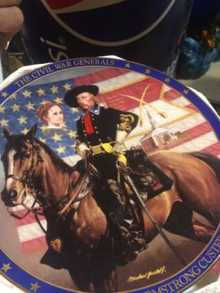 Civil War Generals George A.  Custer Plate Michael Gnatek Plate Hanger