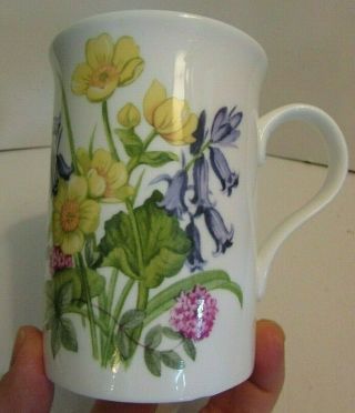 Crown Trent England Bone China Spring Summer Flowers,  Coffee,  Tea Cup,  Mug