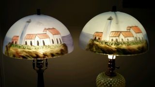 Reverse Painted Lamp Shade 