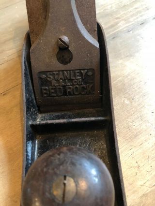 Antique Stanley Plane R & L Co.  Bedrock No.  605 1/2 Smooth Bottom Apr - 2 - 95 Wood 3
