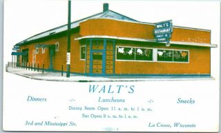 La Crosse Wisconsin Postcard Walt 