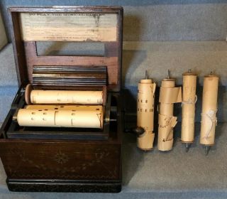 Paper Roller Organ Hand Crank Musical Casket Organette 1800 