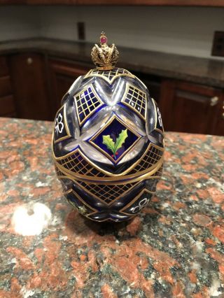 1986 Winter Egg Created by Theo Faberge Number of 750 2