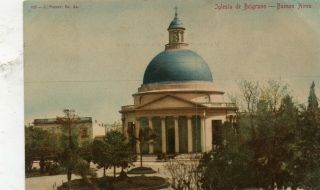 Belgrano Church Buenos Aires Argentina Postally 1914